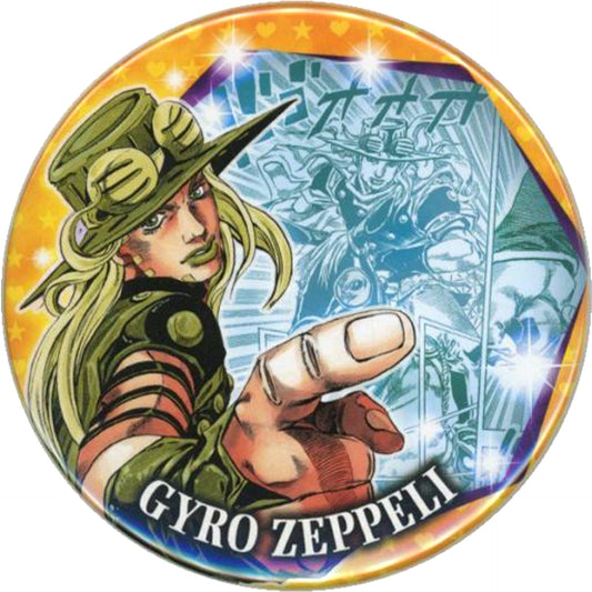 Gyro Zeppeli JoJo's Bizarre Adventure Hirohiko Araki JoJo Exhibition Ripples of Adventure Kanazawa Collection Button [USED]