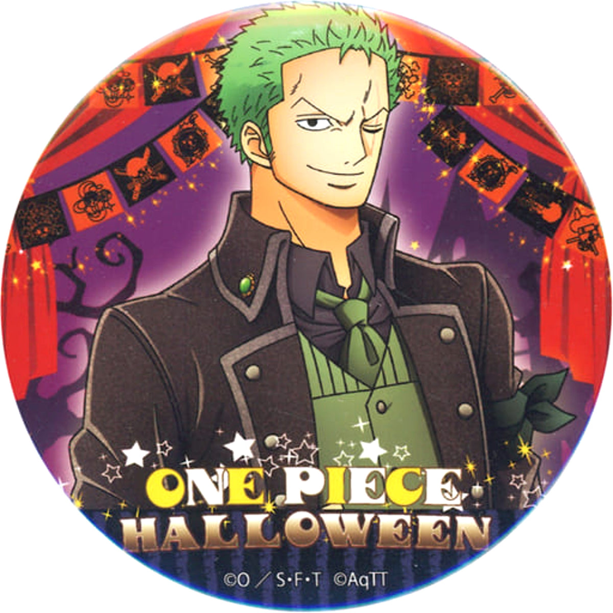 One Piece Roronoa Zoro Blind Packaged Can Badge Halloween 2017 Tokyo One Piece Tower Limited Buttons [USED]