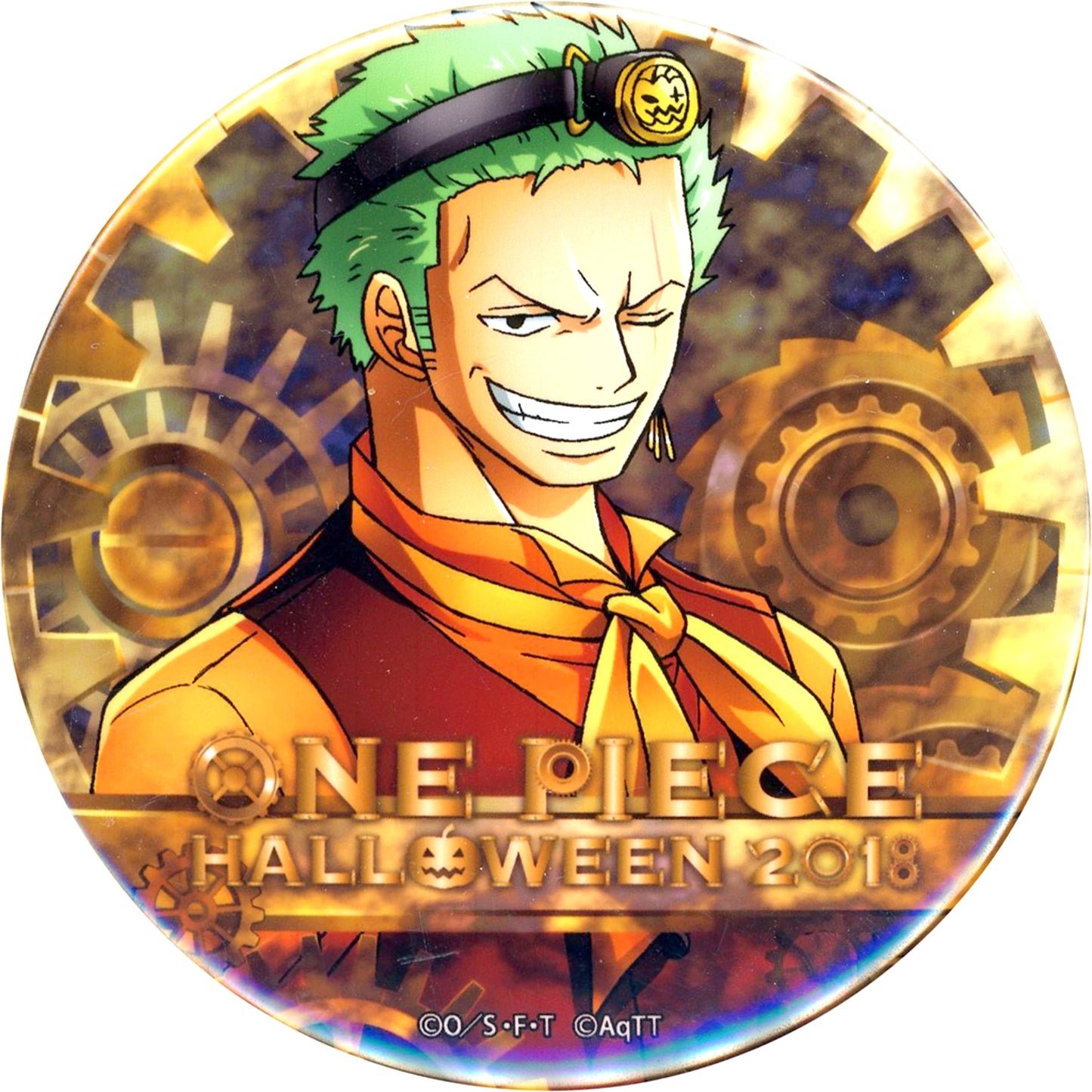 Roronoa Zoro One Piece Halloween 2018 Button Tokyo One Piece Tower Limited [USED]