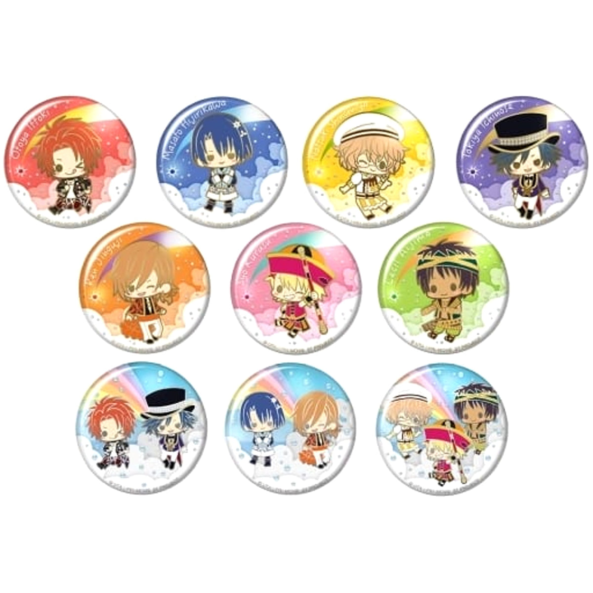 Uta no Prince Sama Movie: Maji Love Starish Tours Otoya Ittoki & Others Es Series Nino Dekokira Badge Collection All 10 Types Set Buttons [USED]