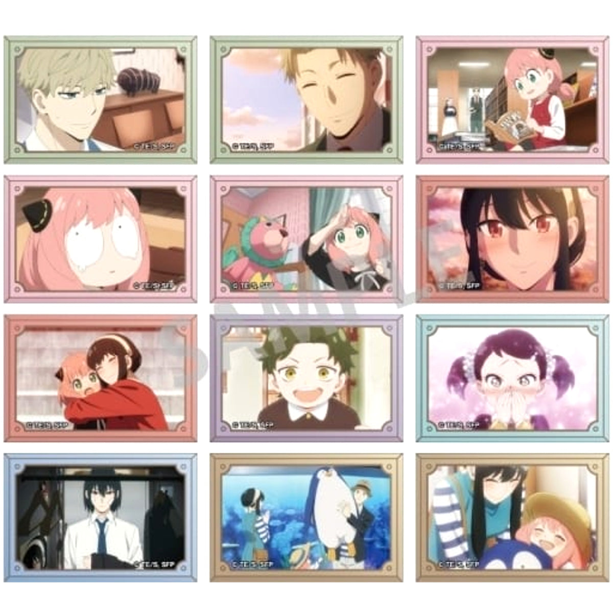 SPY x FAMILY Anya Forger & Others Trading Square Can Badge Vol.4 All 12 Types Set Buttons [USED]