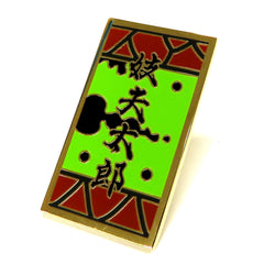 Demon Slayer: Kimetsu no Yaiba Gyuutarou Character Motif Pin Badge Collection Kimetsu No Yaiba X Randen X Eigamura Kyo no Oshigoto 3 Limited Buttons [USED]