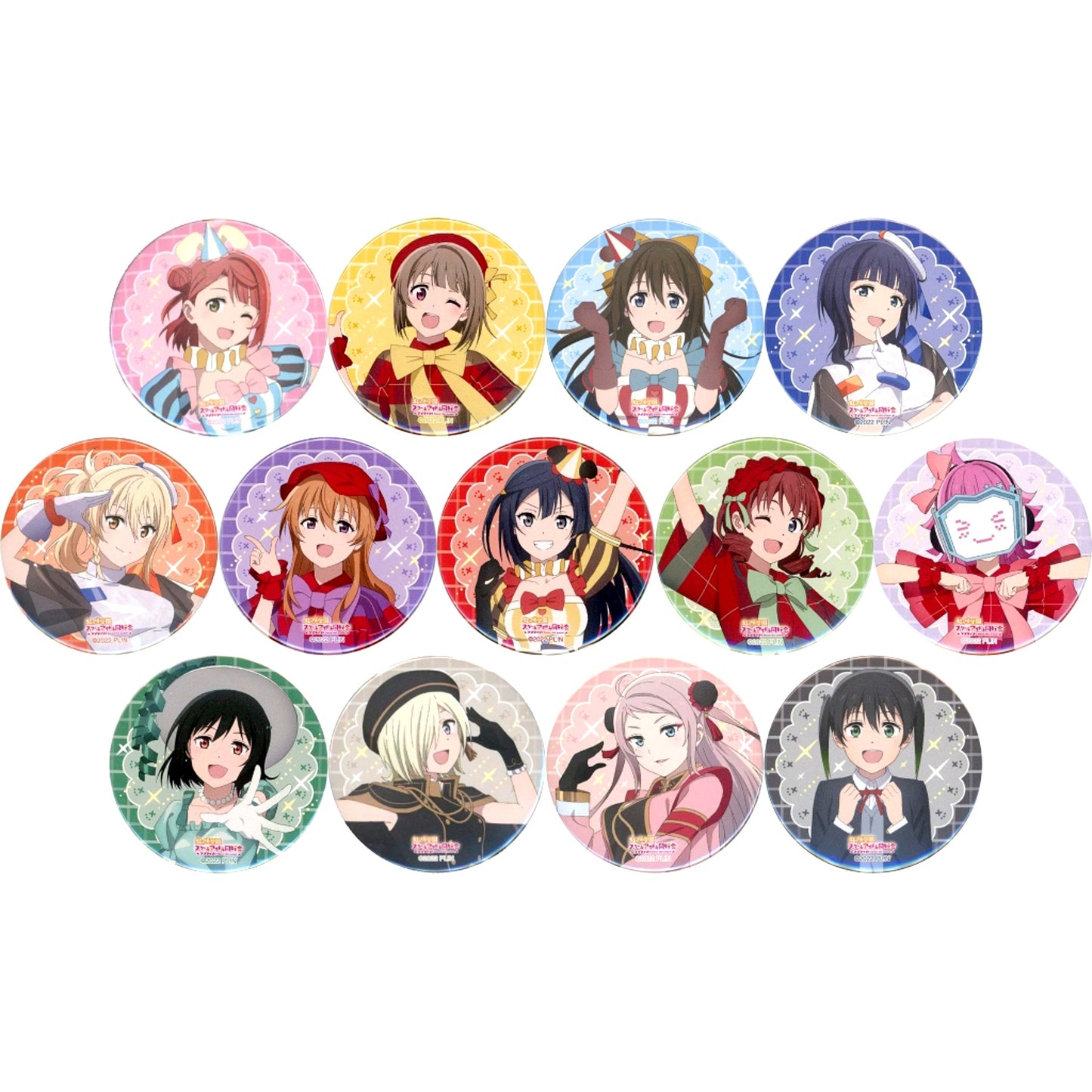Set of 13 Love Live! Nijigasaki High School Idol Club Button Venue Limited Gacha 5th Live! Niji ga Saku Basho [USED]