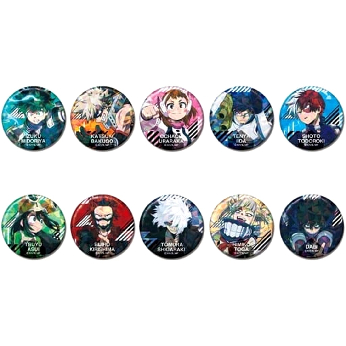 My Hero Academia Izuku Midoriya & Others Kiratto Can Badge Vol.2 All 10 Types Set Buttons [USED]