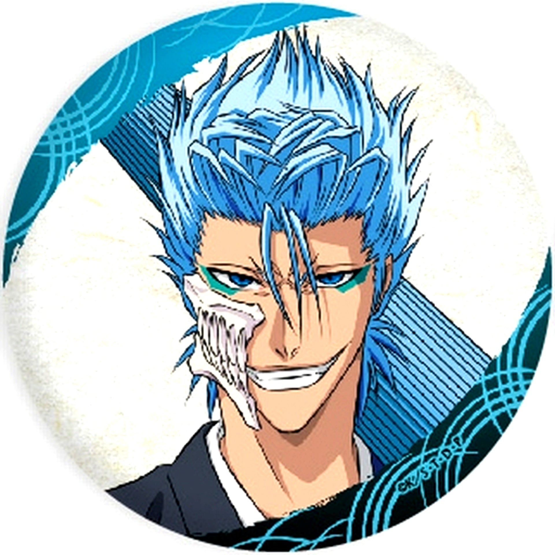 Grimmjow Jaegerjaquez BLEACH Drawn Button 14 Bangasa ver. [USED]