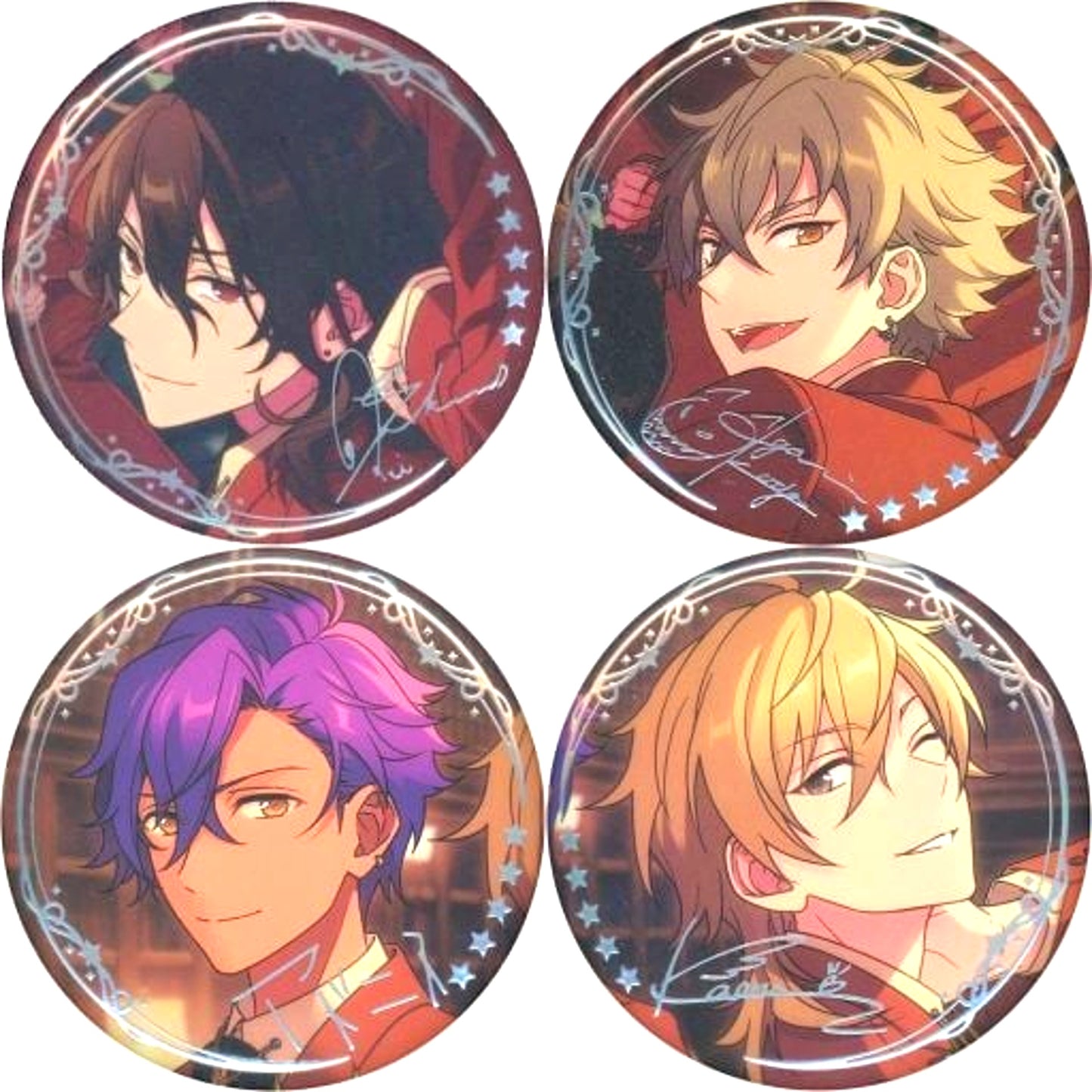 Set of 4 Ensemble Stars!! 5th Anniversary Kizuna Series Badge UNDEAD China Limited [USED]