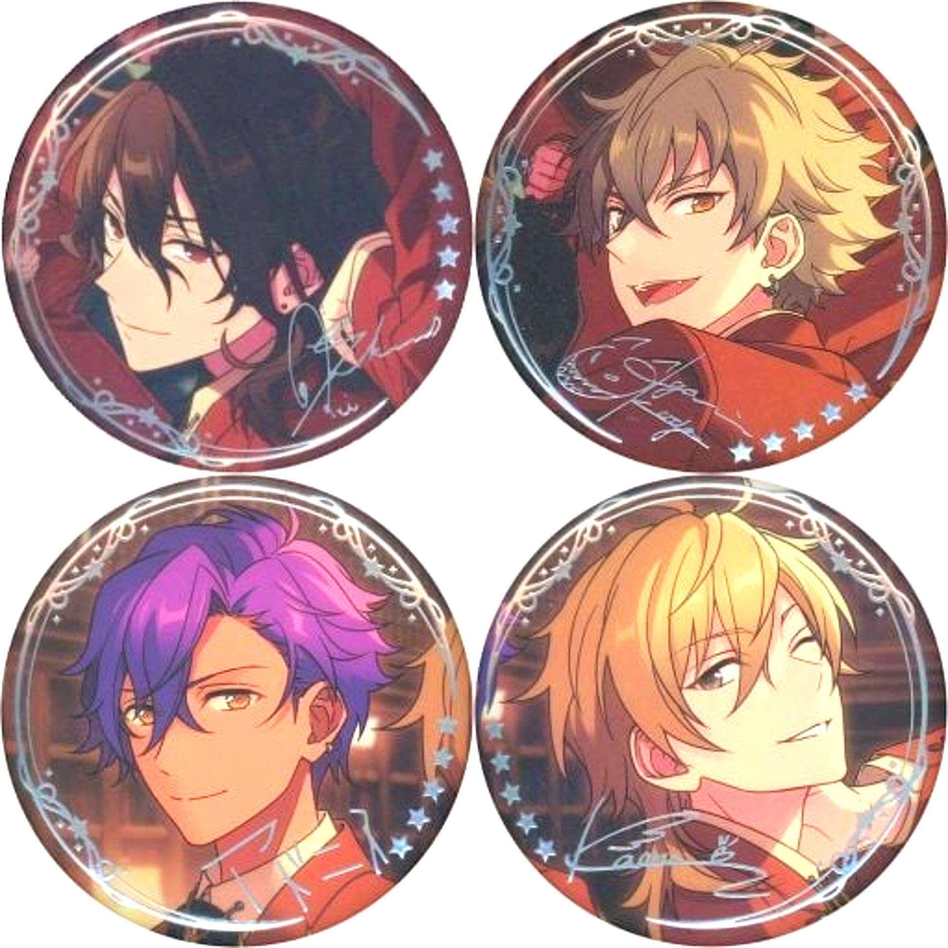 Set of 4 Ensemble Stars!! 5th Anniversary Kizuna Series Badge UNDEAD China Limited [USED]
