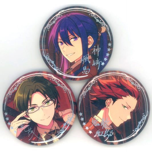 Set of 3 Ensemble Stars!! 5th Anniversary Bond Series Badge Akatsuki China Limited [USED]