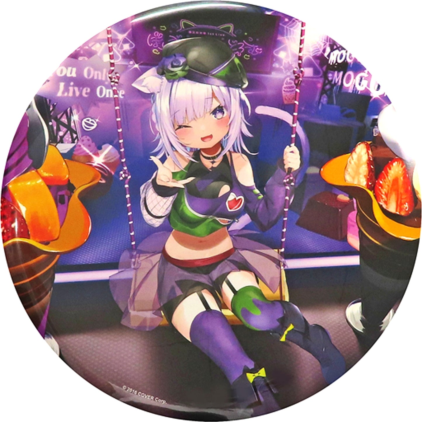 Nekomata Okayu Virtual YouTuber Hololive 1st Live Poisonya Syndrome BIG Button Stand [USED]