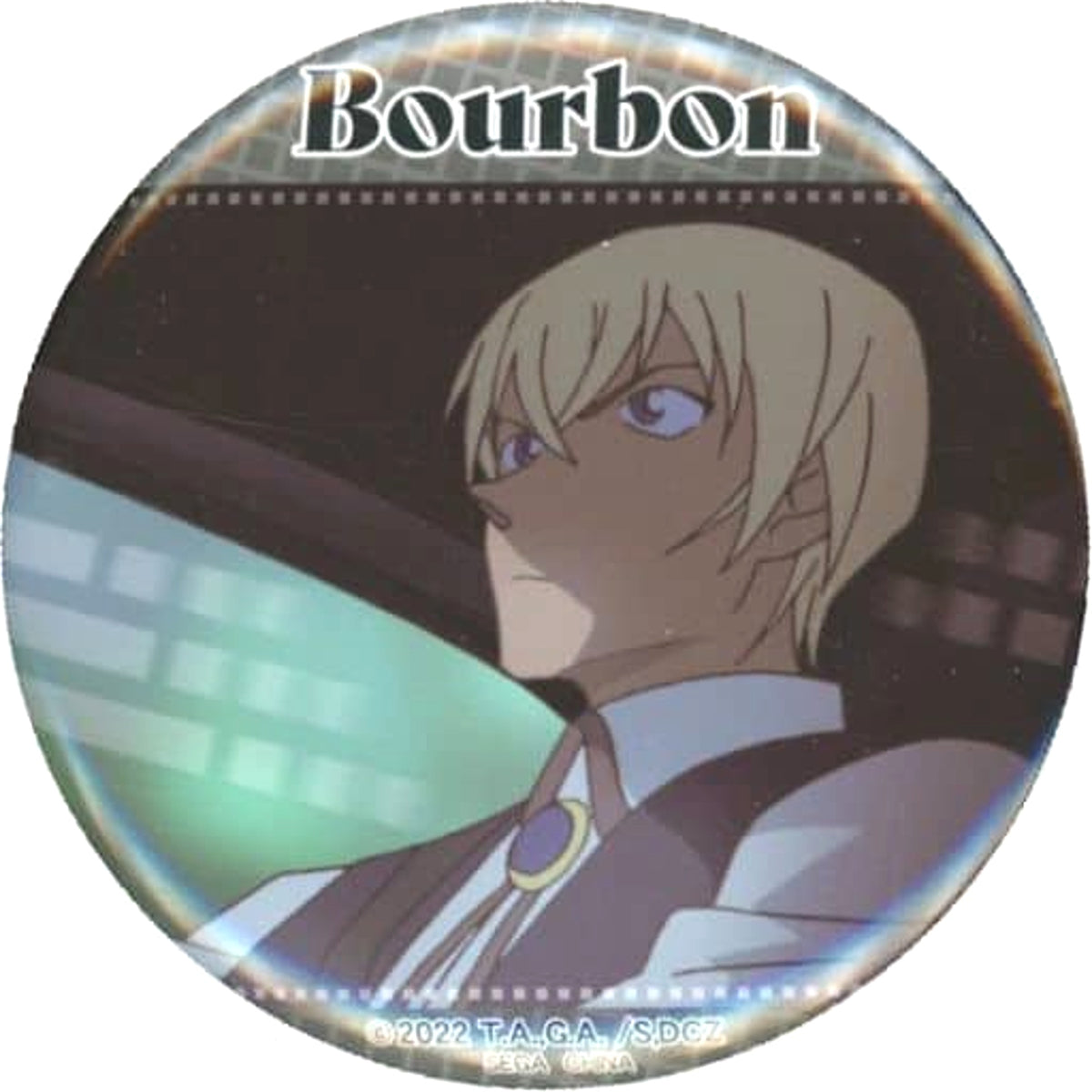 Detective Conan: Zero's Tea Time Bourbon J Sega Lucky Kuji Online Can Badge Prize D-10 Buttons [USED]