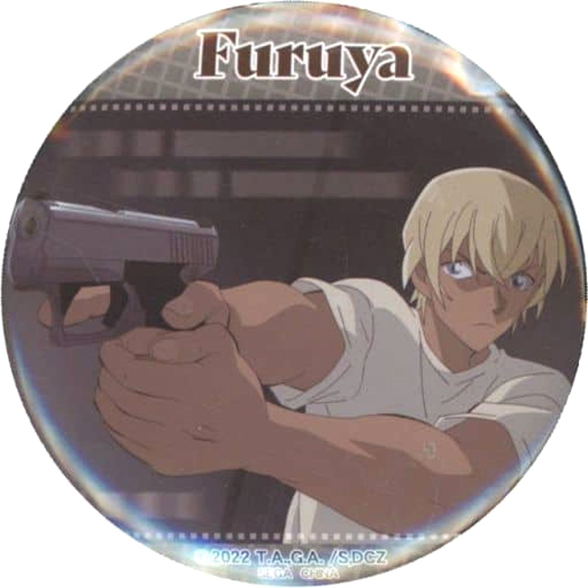 Detective Conan: Zero's Tea Time Rei Furuya L Sega Lucky Kuji Online Can Badge Prize D-12 Buttons [USED]