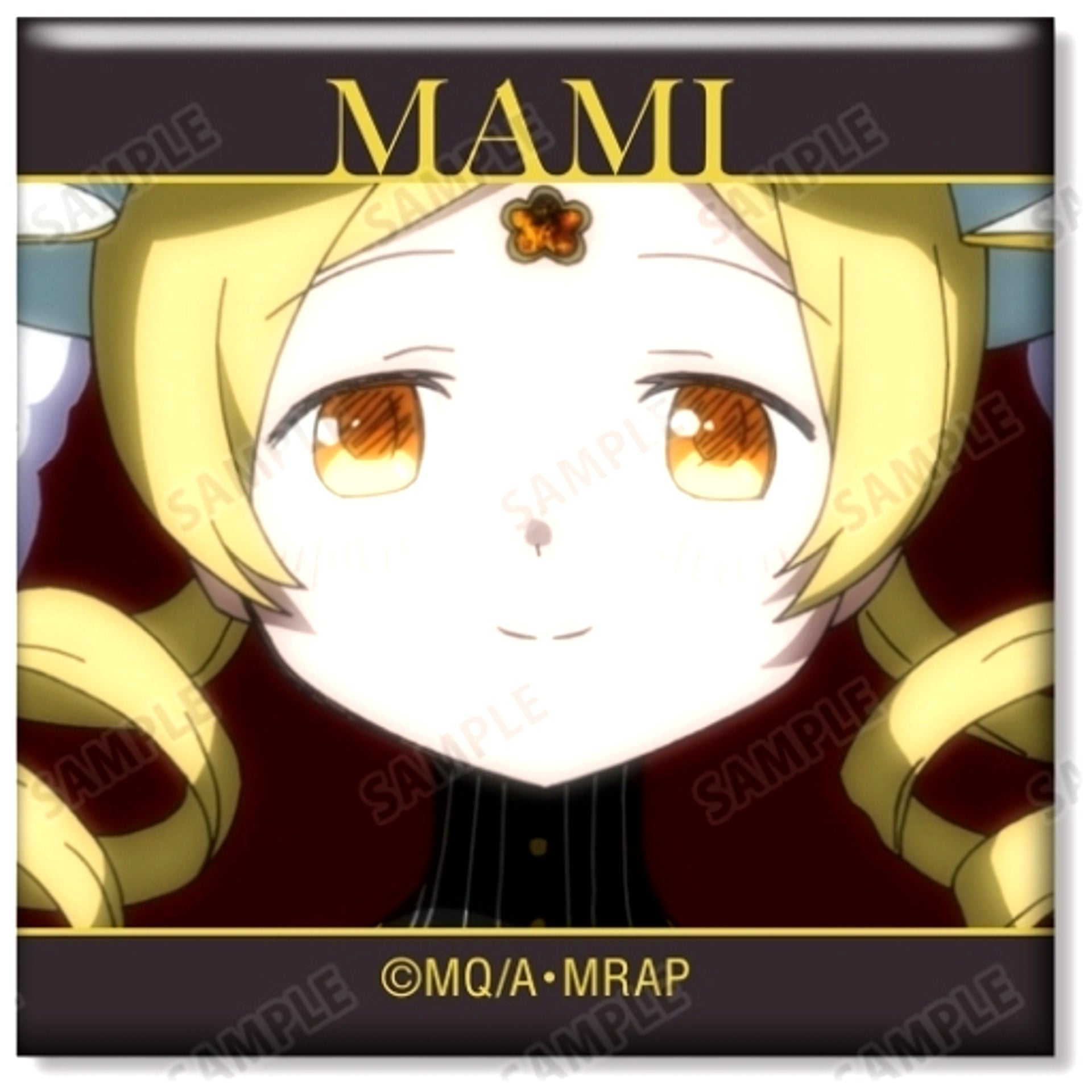 Holy Mami Magia Record Puella Magi Madoka Magica Side Story Trading Scene Shot Square Button [USED]