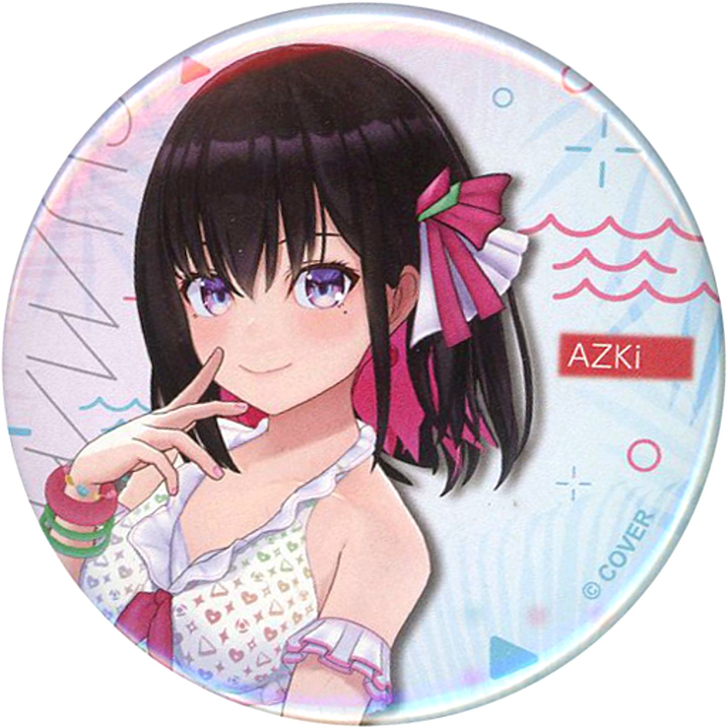 AZKi Hololive Random Button Shiny Wave Ver. Virtual YouTuber [USED]
