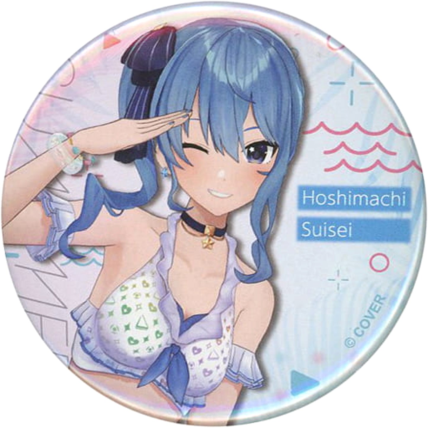 VTuber Hololive Hoshimachi Suisei Random Can Badge Shiny Wave Ver. Buttons [USED]