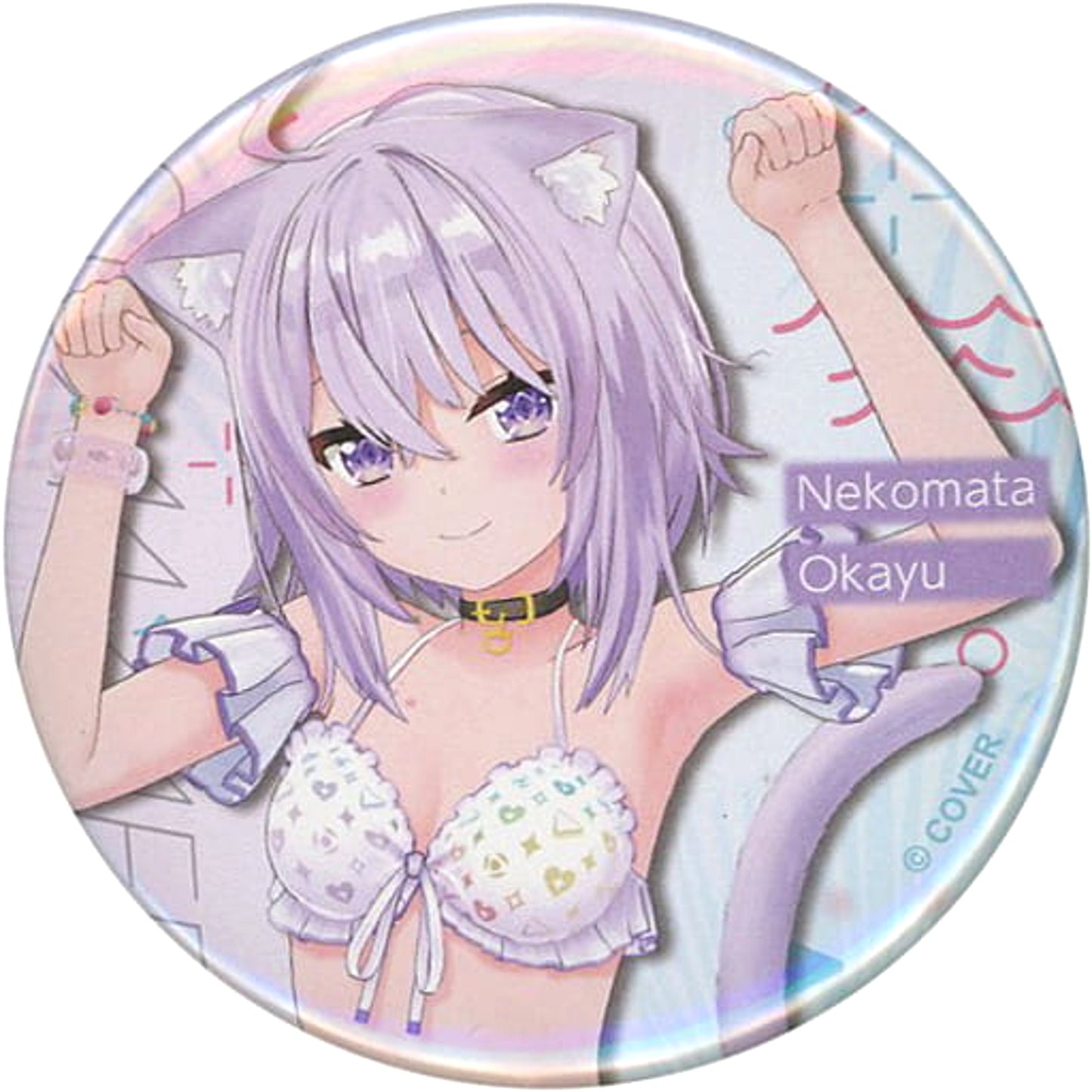 VTuber Hololive Nekomata Okayu Random Can Badge Shiny Wave Ver. Buttons [USED]