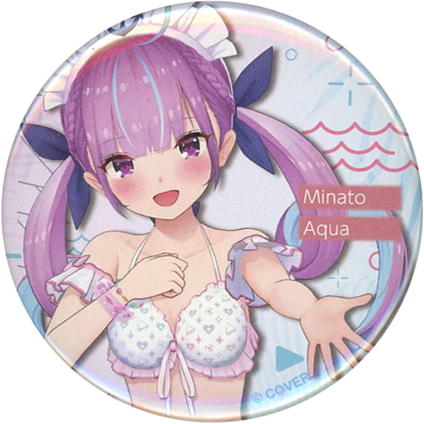 Minato Aqua VTuber Hololive Random Button Shiny Wave Ver. [USED]
