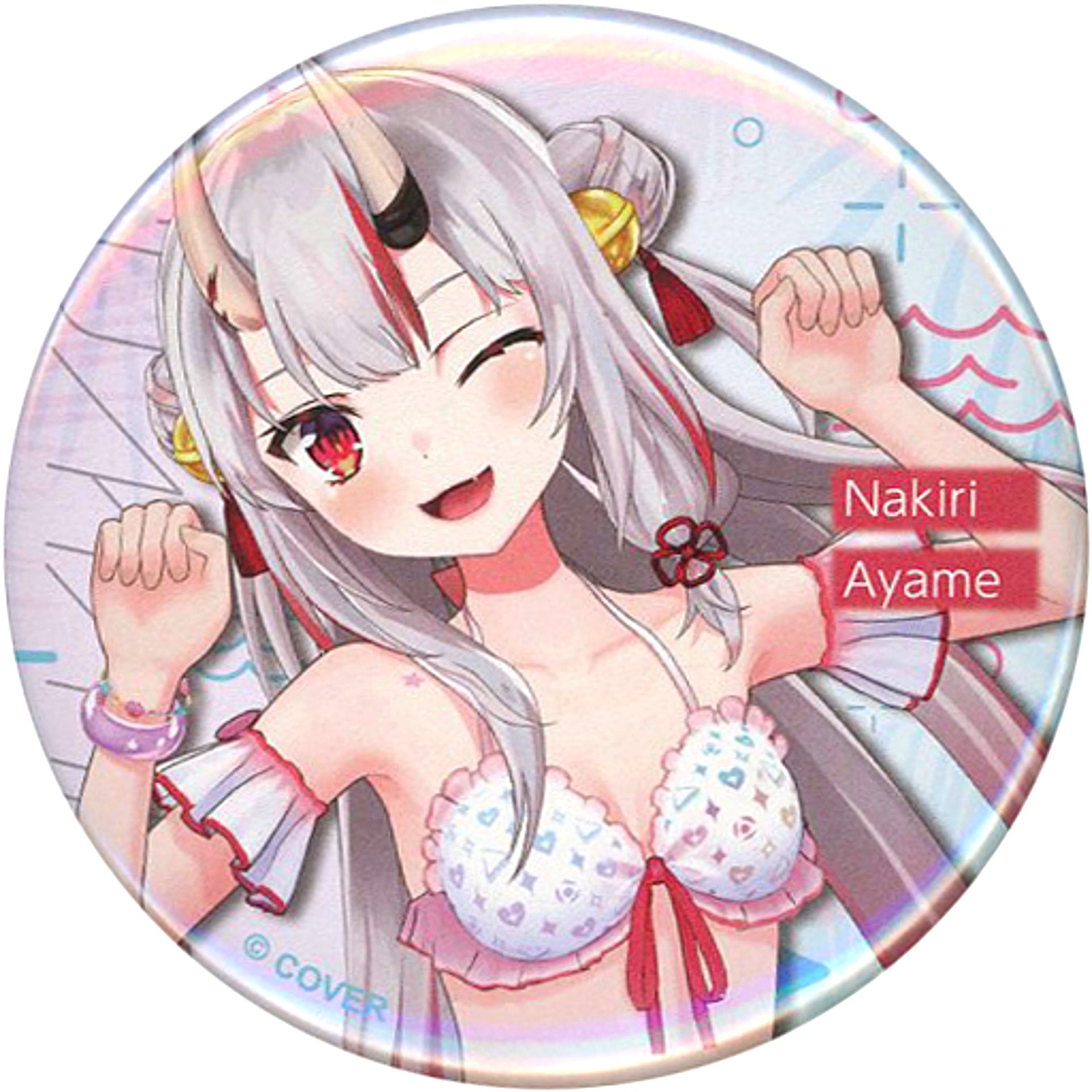 Nakiri Ayame Virtual YouTuber Hololive Random Button Shiny Wave Ver. [USED]