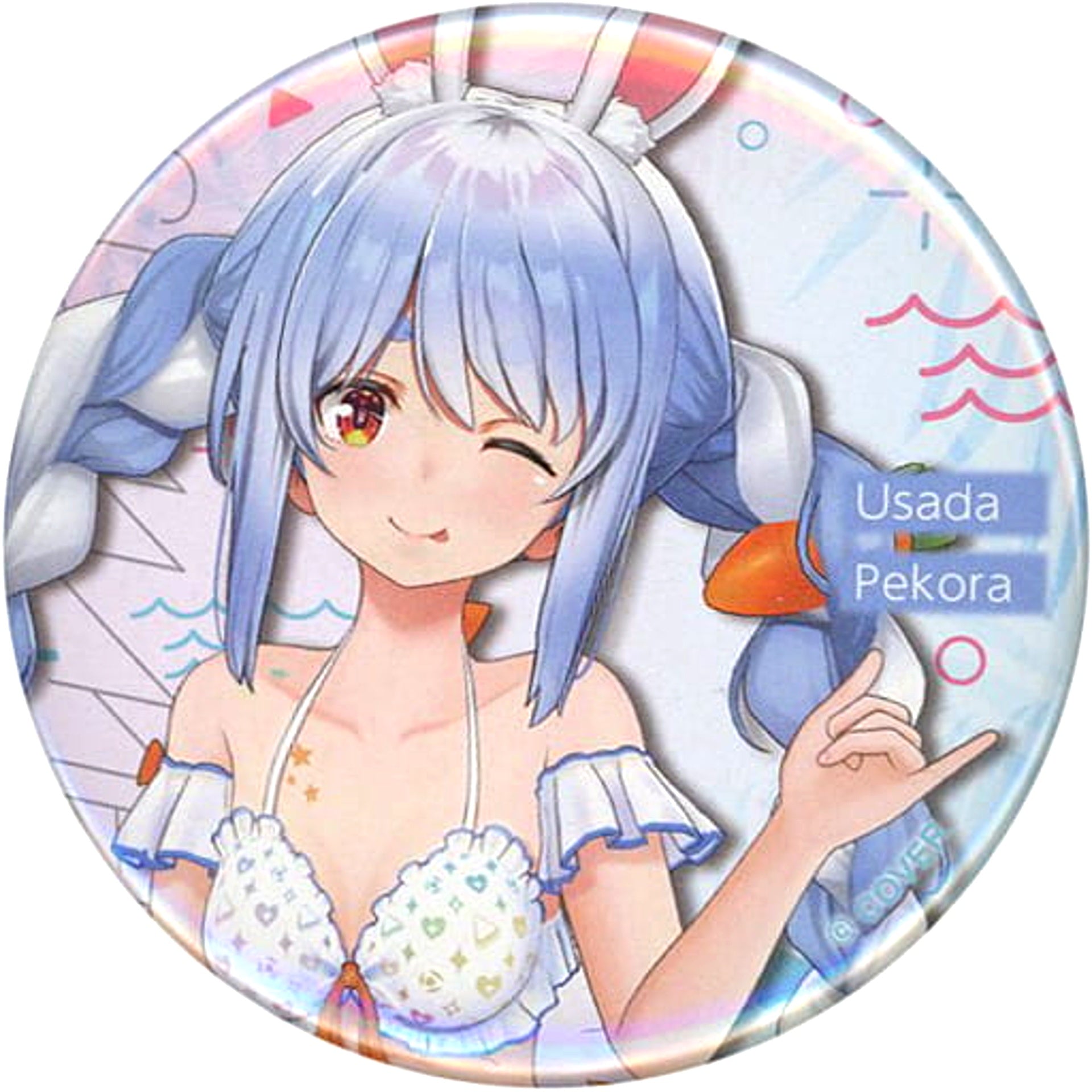 hololive Virtual YouTuber Usada Pekora Random Button Shiny Wave Ver. [USED]