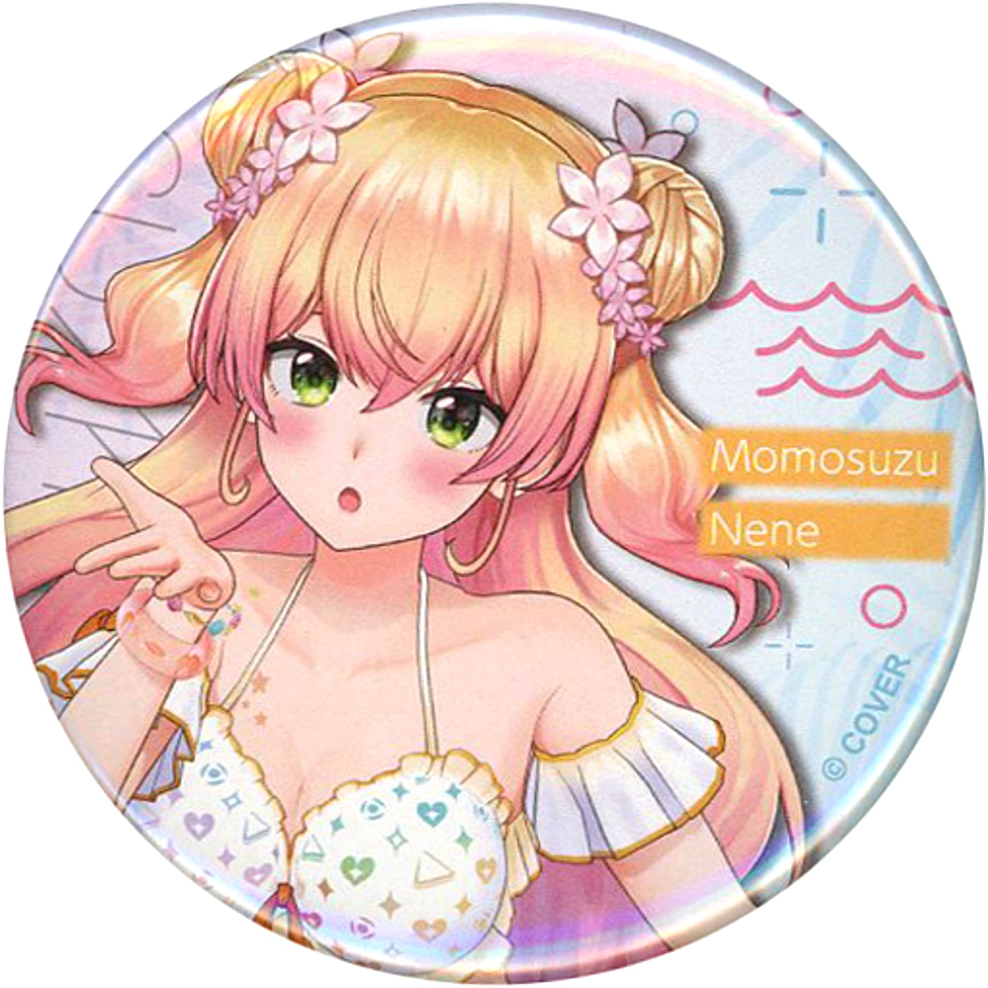 Momosuzu Nene Shiny Wave Ver. Virtual YouTuber Hololive Random Button [USED]
