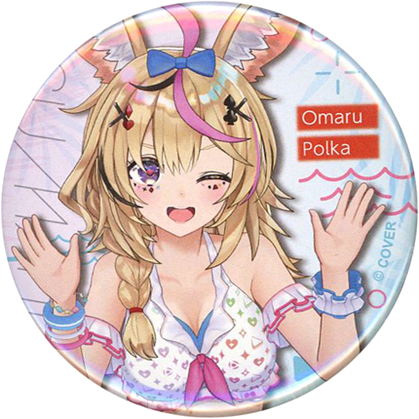 Omaru Polka Virtual YouTuber Hololive Random Button Shiny Wave Ver. [USED]