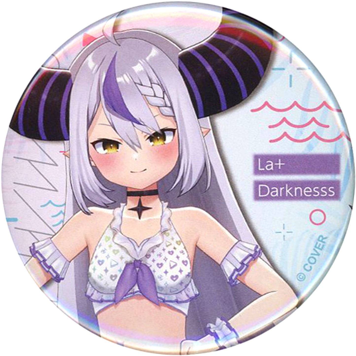 Laplus Darknesss Virtual YouTuber Hololive Random Button Shiny Wave Ver. [USED]