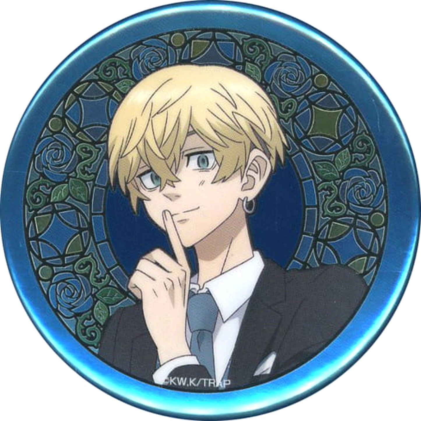 Tokyo Revengers Chifuyu Matsuno DMM Scratch! Suit Selection Can Badge Prize E-5 Buttons [USED]