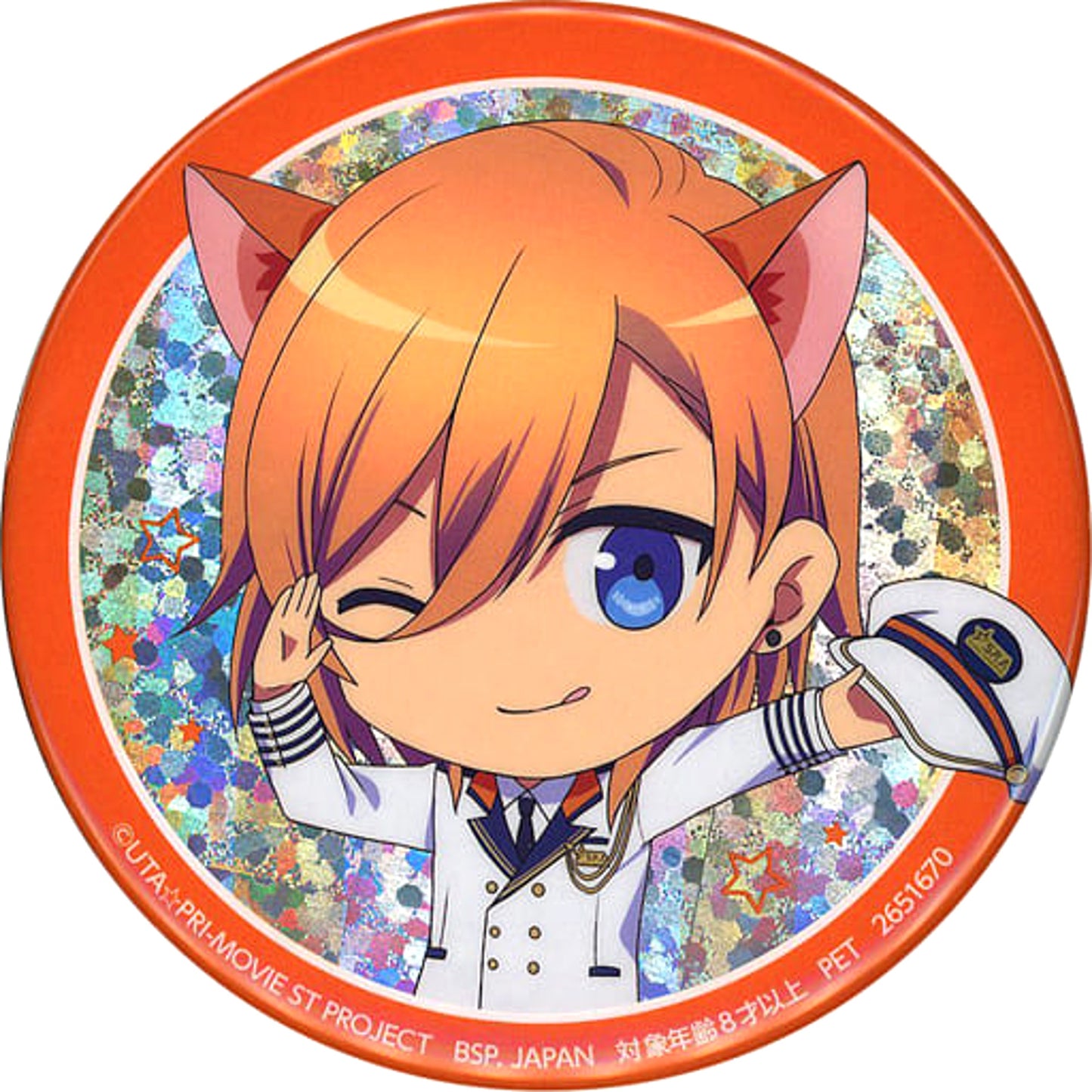 Uta no Prince Sama Movie: Maji Love Starish Tours Ren Jinguji Hologram Can Badge Namjatown Collaboration Namco Limited Buttons [USED]