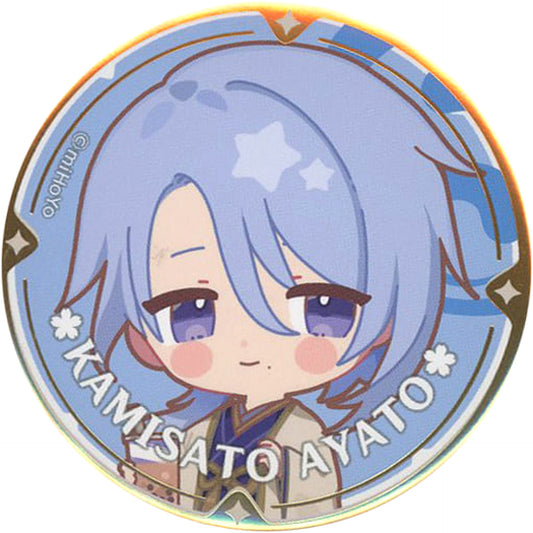 Genshin Ayato Kamisato Chibi Chara Trading Can Badge Sweets Paradise Obu Banrai Limited Buttons [USED]
