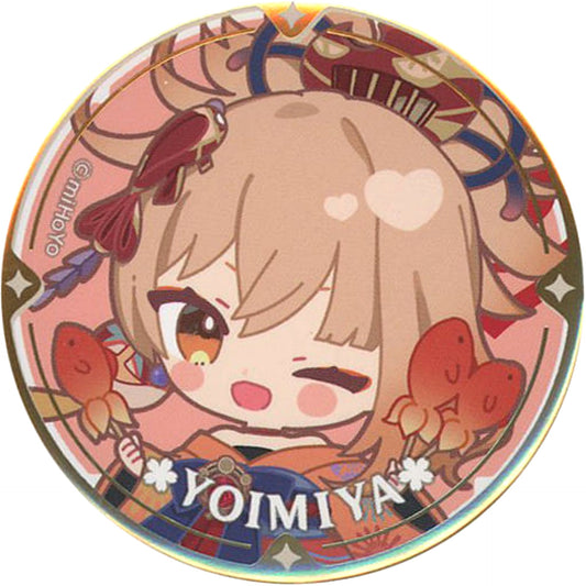 Genshin Yoimiya Chibi Chara Trading Can Badge Sweets Paradise Obu Banrai Limited Buttons [USED]