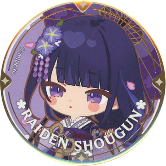 Genshin Raiden Shogun Chibi Chara Trading Can Badge Sweets Paradise Obu Banrai Limited Buttons [USED]