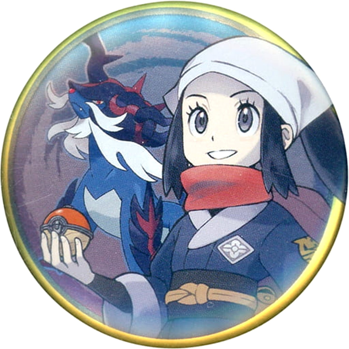 Pokemon Protagonist Samurott Hisuian Can Badge Collection Hisui Edition Pokemon Center Limited Buttons [USED]