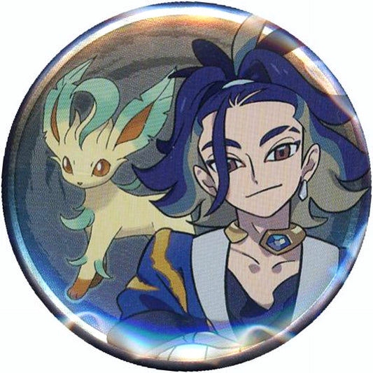 Adaman & Leafeon Pokemon Button Collection Hisui Chapter Pokemon Center Limited [USED]