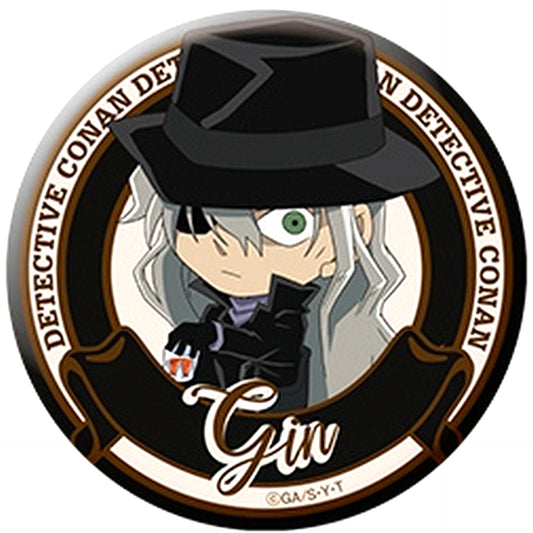 Gin Detective Conan Trading Button Bartender Deformed [USED]