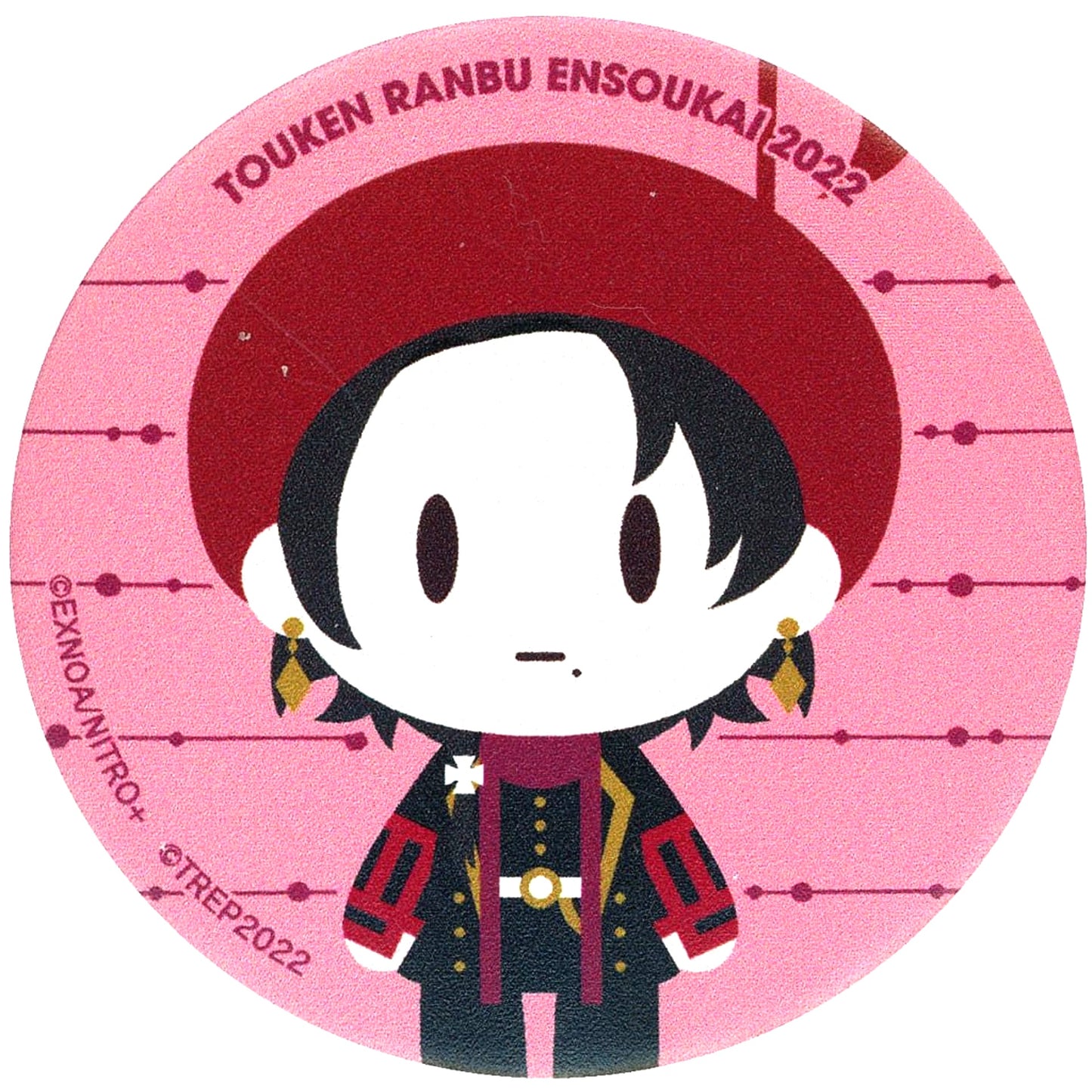 Kashu Kiyomitsu Touken Ranbu ONLINE 7th Anniversary Project SD Leather Style Button Gokumi Touken Ranbu Banquet 2022 Limited [USED]