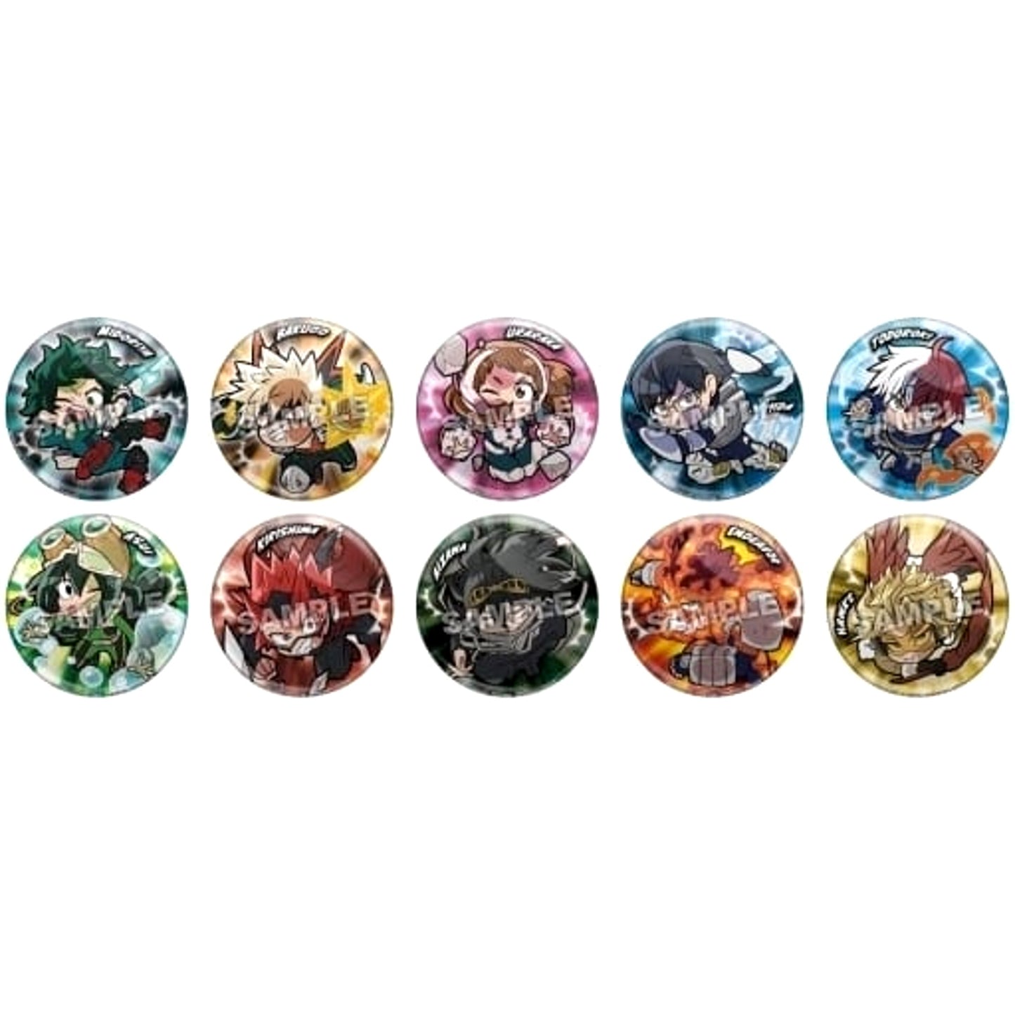My Hero Academia Endevor & Others Pita! Deformed Pre-emptive Strike Trading Can Badge All 10 Types Set Buttons [USED]