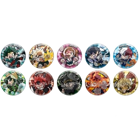My Hero Academia Endevor & Others Pita! Deformed Pre-emptive Strike Trading Can Badge All 10 Types Set Buttons [USED]