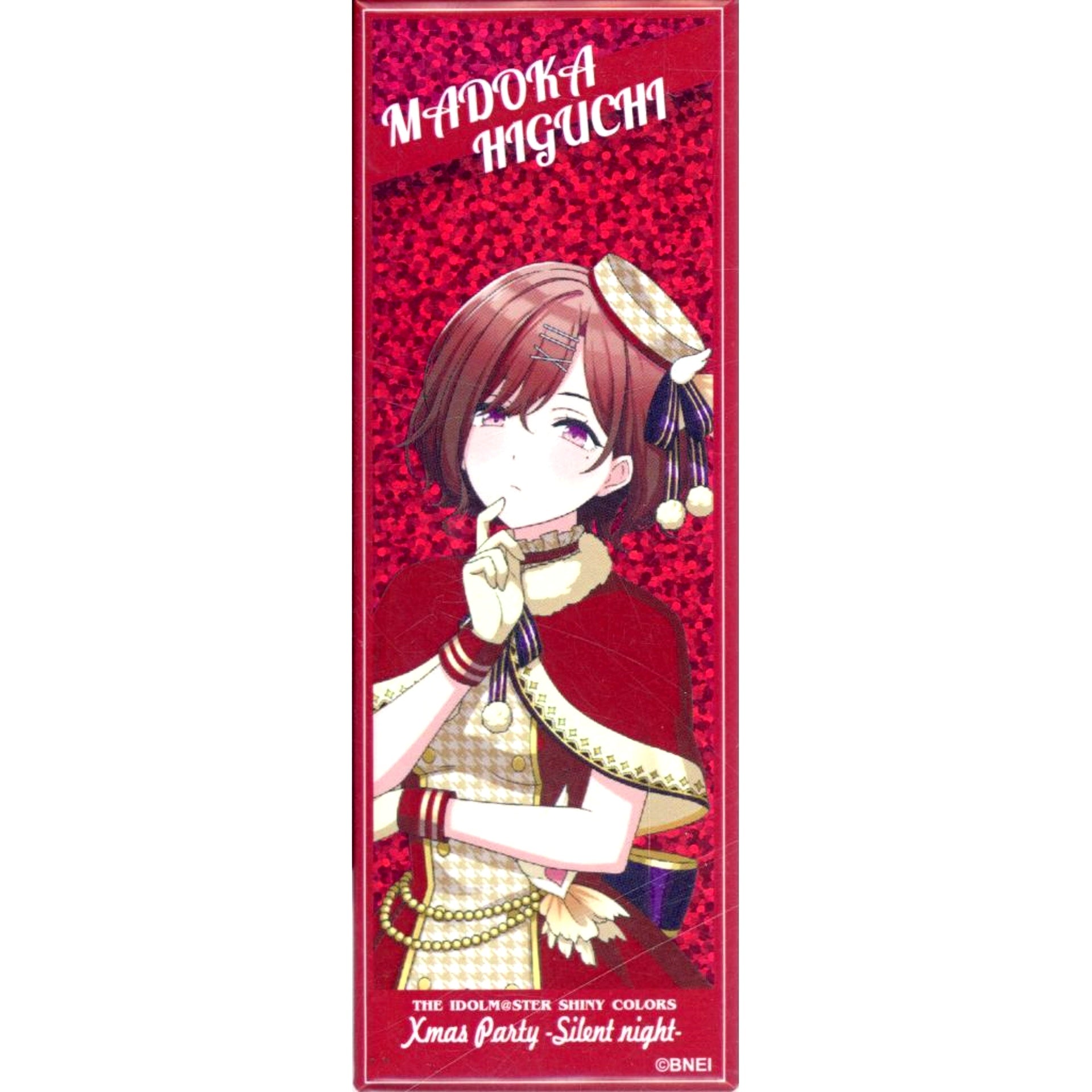 Madoka Higuchi Official Hologram Long Badge The Idolmaster Shiny Colors Xmas Party -Silent night- [USED]