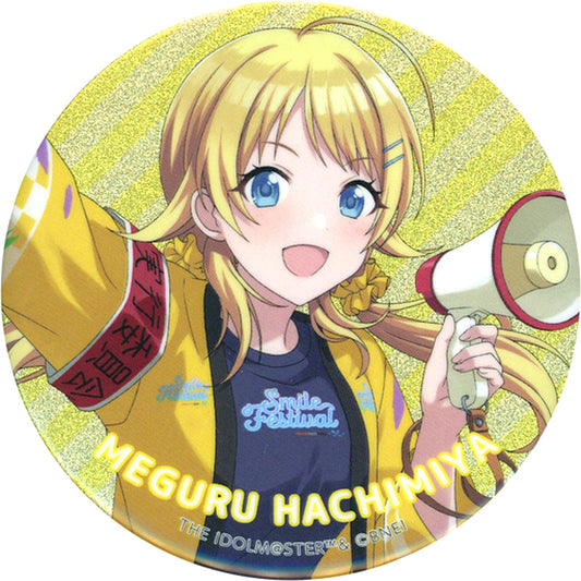 Meguru Hachimiya Glitter Badge The Idolmaster Shiny Colors x Smile Base Cafe Smile Festival [USED]