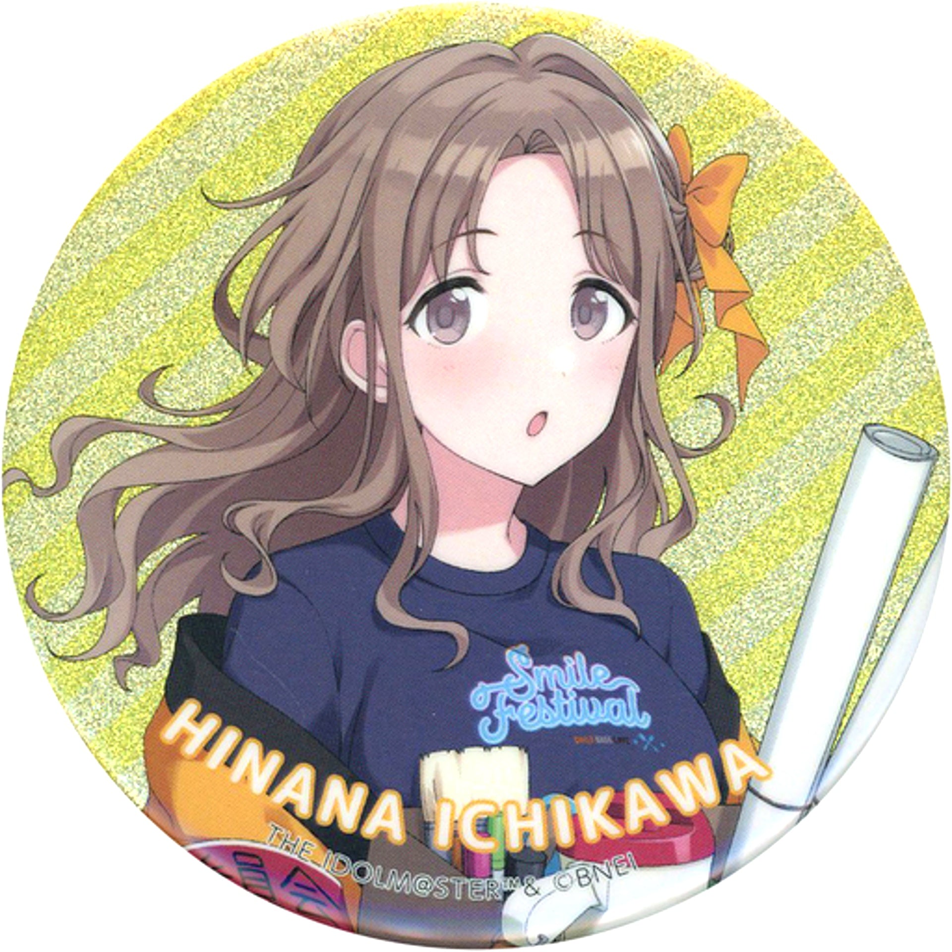 Hinana Ichikawa Glitter Badge The Idolmaster Shiny Colors x Smile Base Cafe Smile Festival [USED]