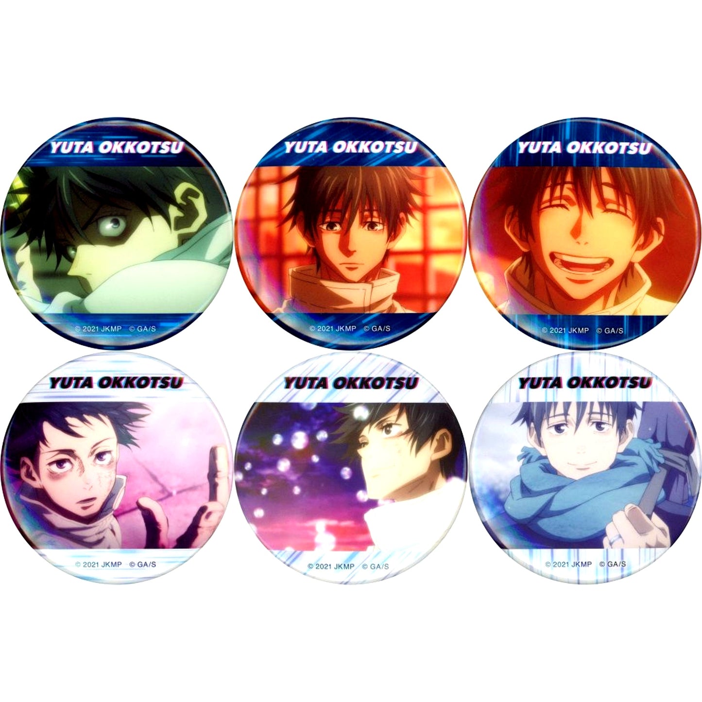 Set of 6 Jujutsu Kaisen 0 The Movie Character Badge Collection Yuta Okkotsu BOX [USED]