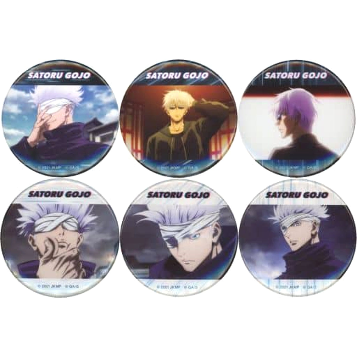 Jujutsu Kaisen 0 Satoru Gojo Character Badge Collection Satoru Gojo Box All 6 Types Set Buttons [USED]