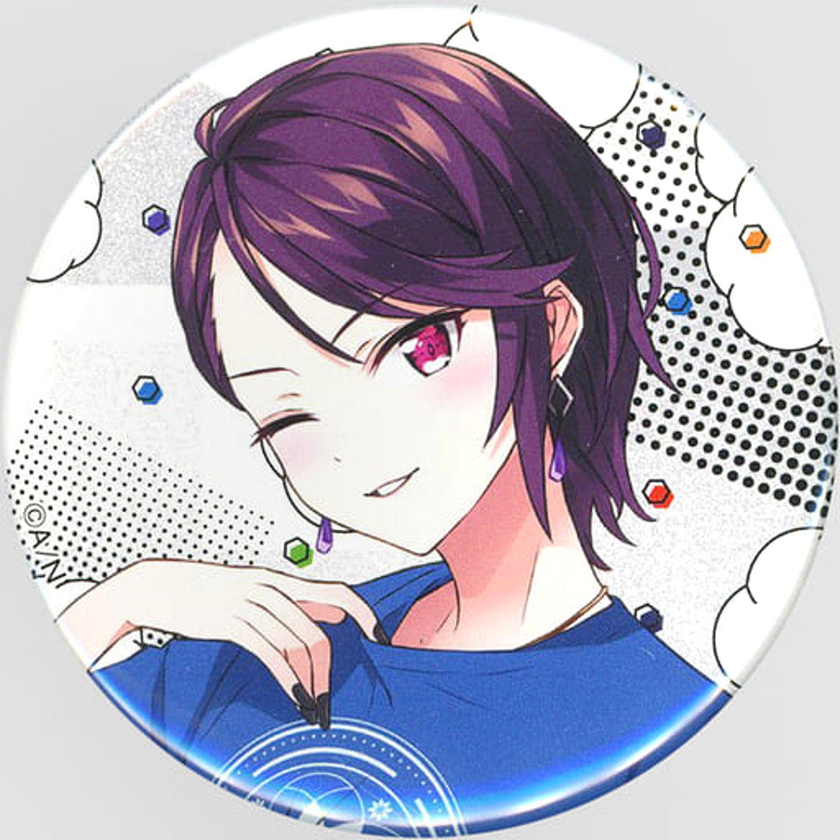 VTuber Nijisanji Gundo Mirei Random Can Badge Blue Nijisanji Festival 2022 Limited Buttons [USED]