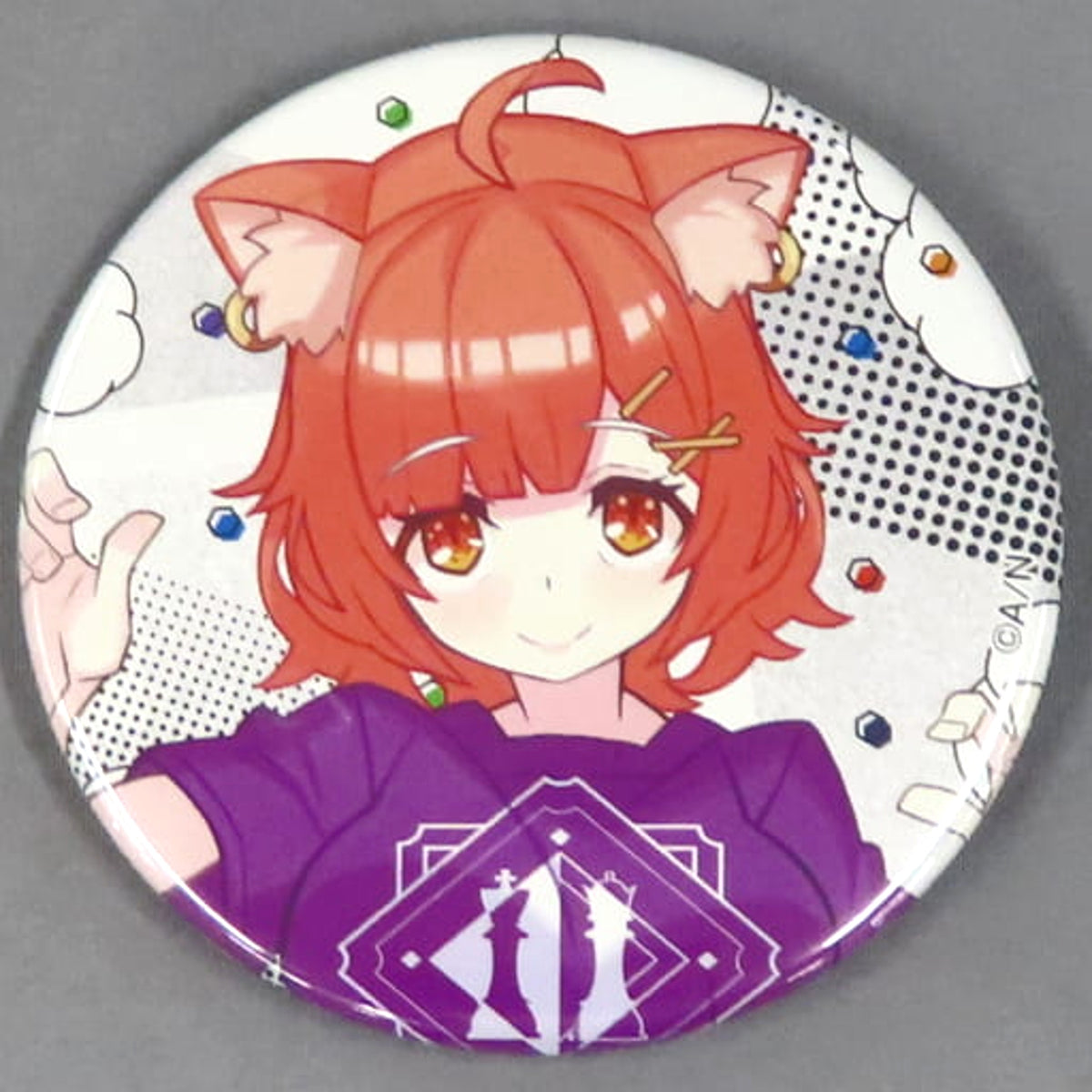 VTuber Nijisanji Ratna Petit Random Can Badge Violet Nijisanji Festival 2022 Limited Buttons [USED]
