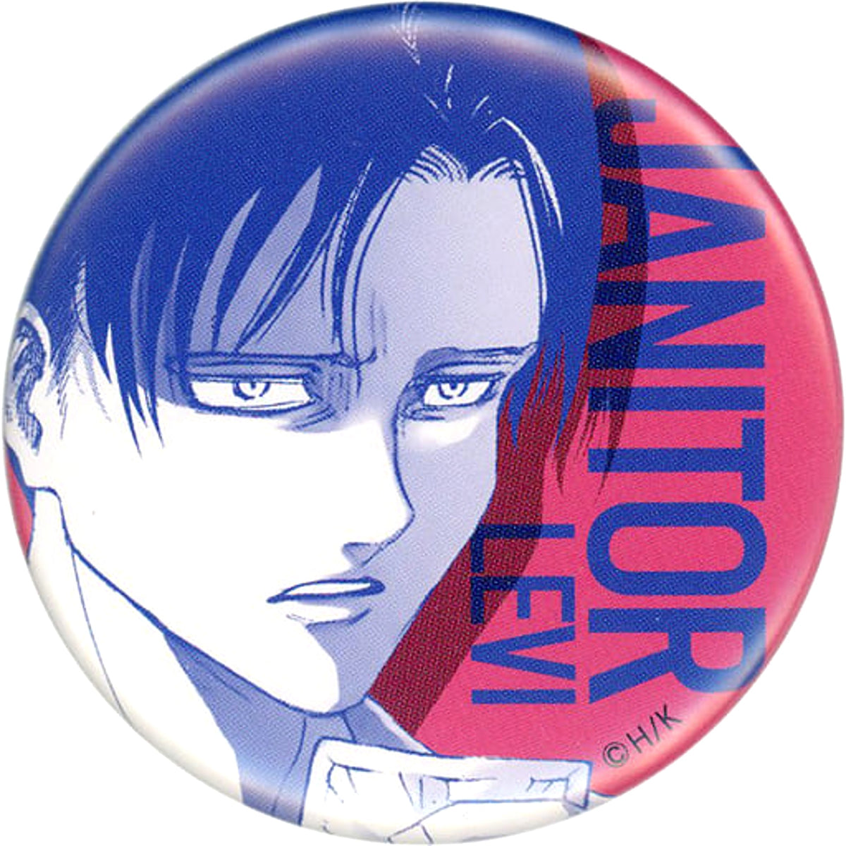Attack on Titan Levi Ackerman Trading Can Badge Vol.2 B Ver. Online Exhibition Attack on School Caste Limited Buttons [USED]