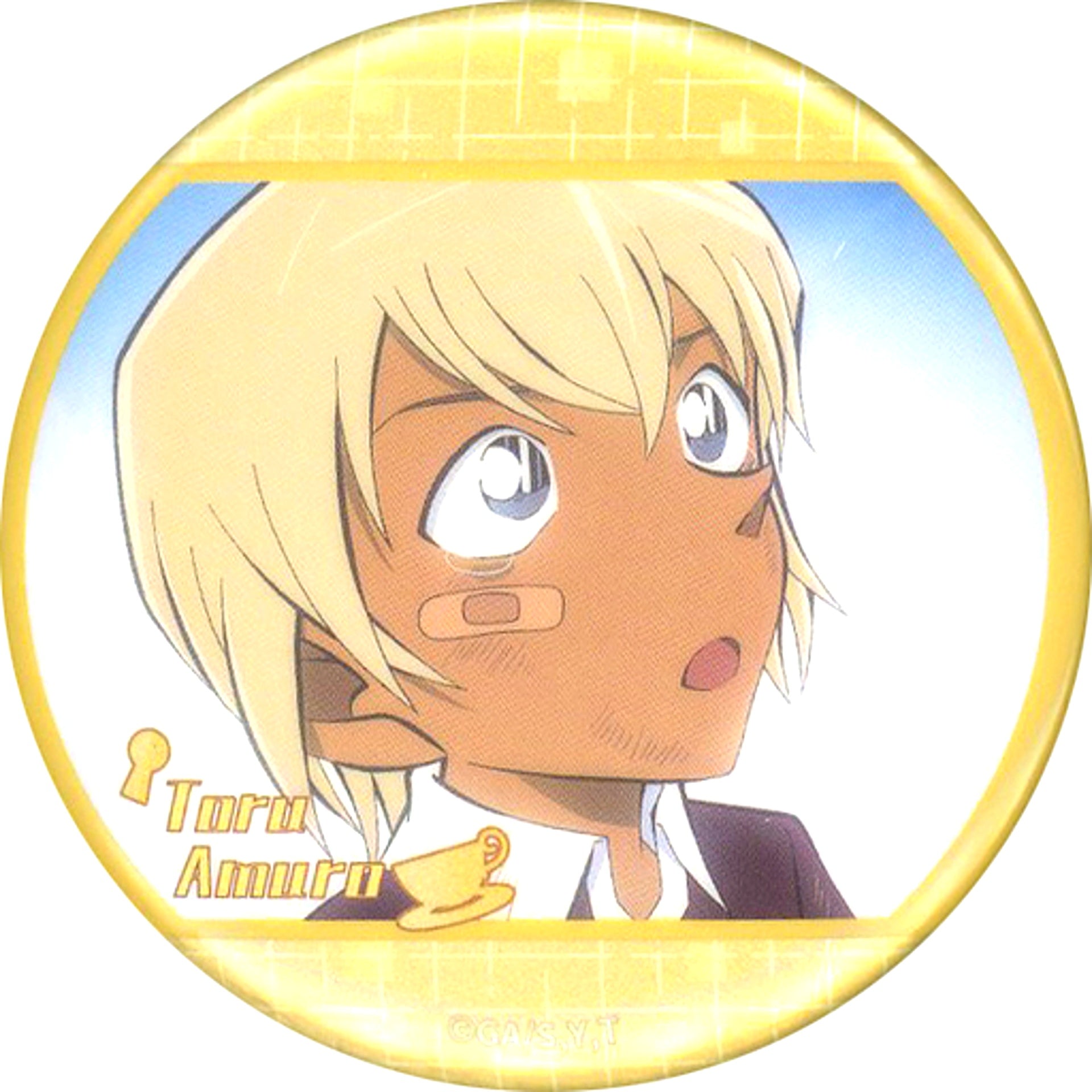 Toru Amuro Childhood Detective Conan TV-animation Badge Button Vol.3 Detective Conan Cafe in Shanghai [USED]