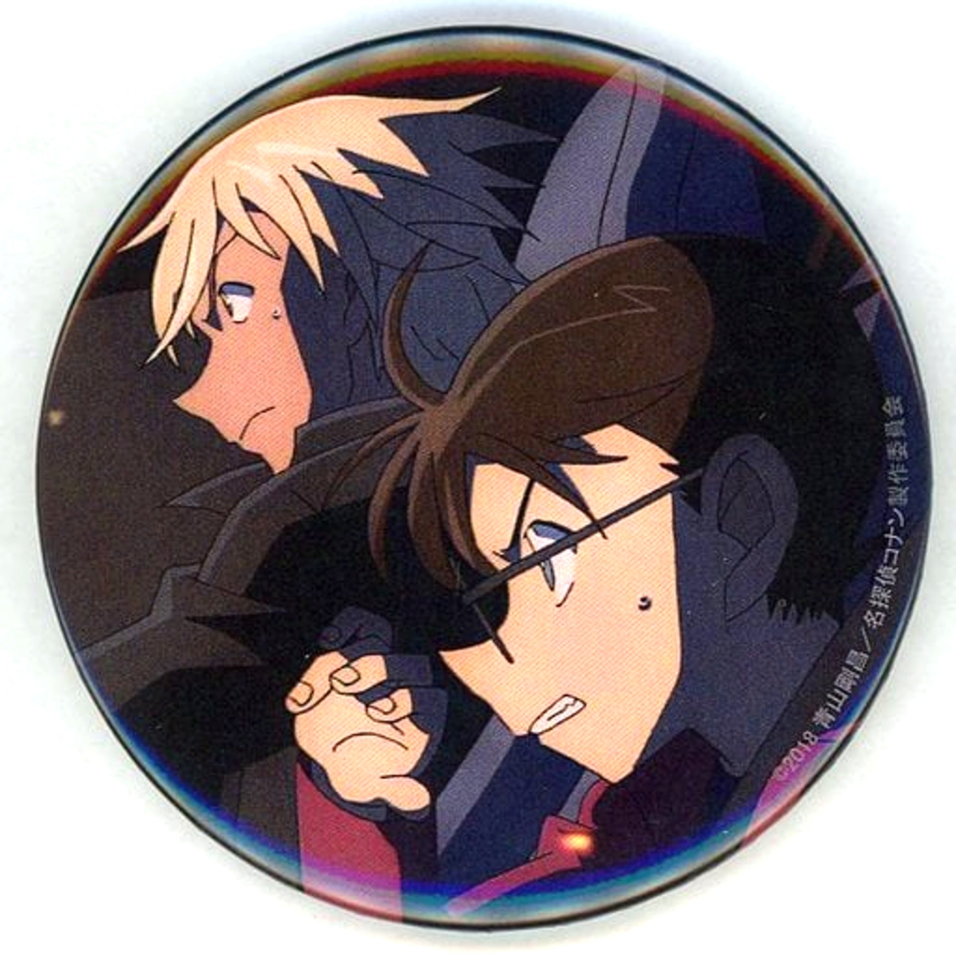 Conan Edogawa & Toru Amuro Detective Conan 22nd Movie Scene Shot Button [USED]