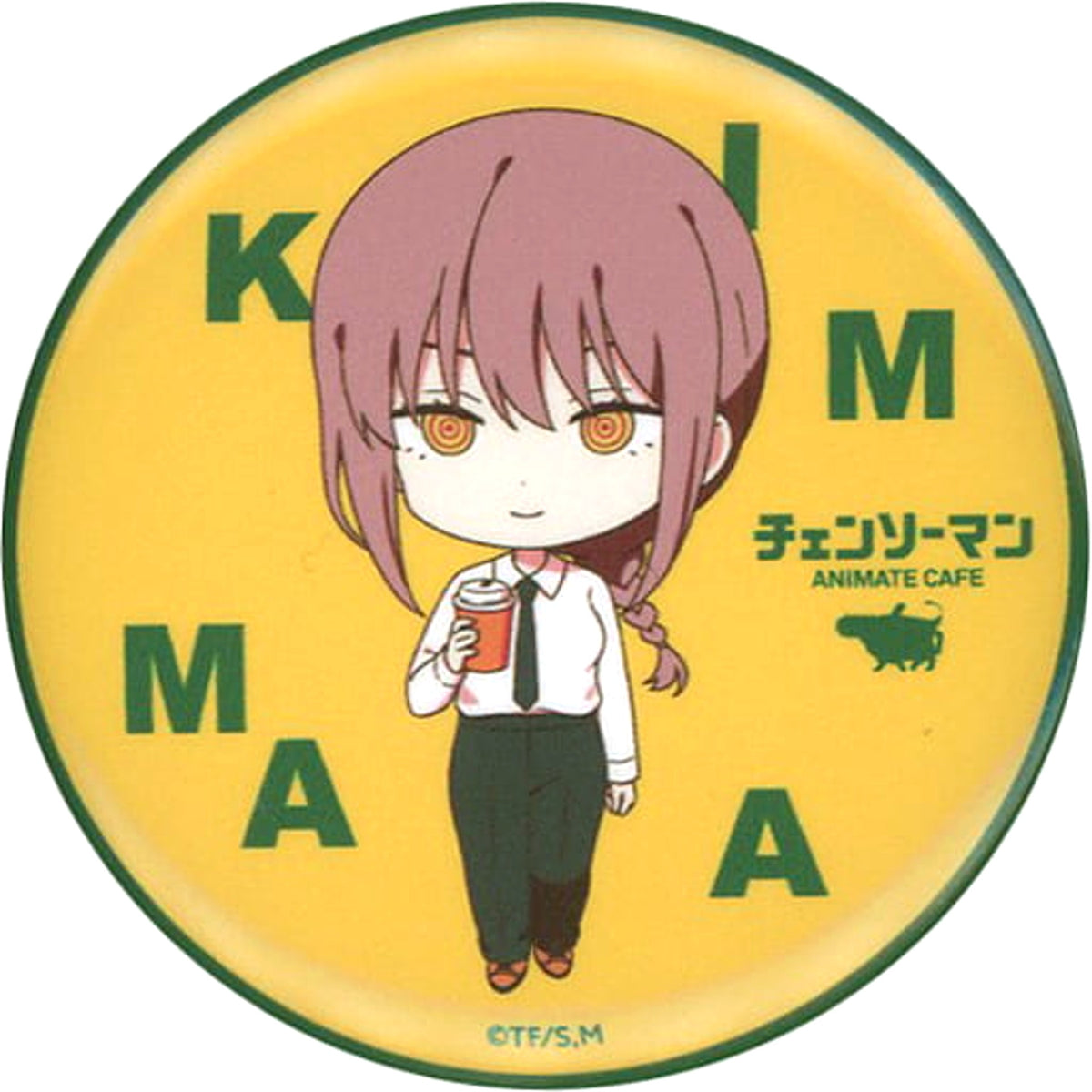 Chainsaw Man Makima SD Trading Can Badge animate cafe Limited Buttons [USED]