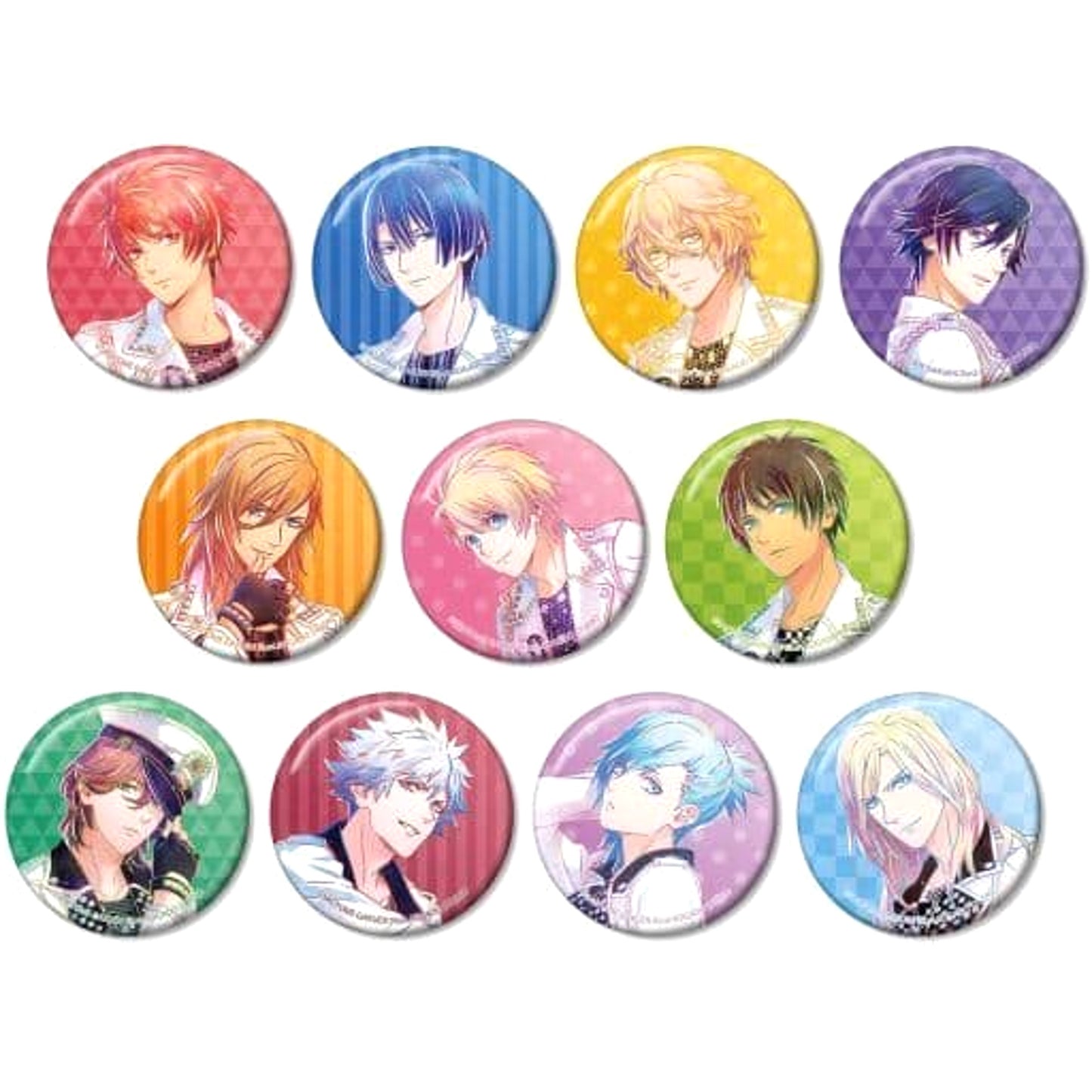 Uta no Prince Sama Sho Kurusu & Others Ani-Art Trading Series 3 Can Badge SHINING Ver. All 11 Types Set Buttons [USED]