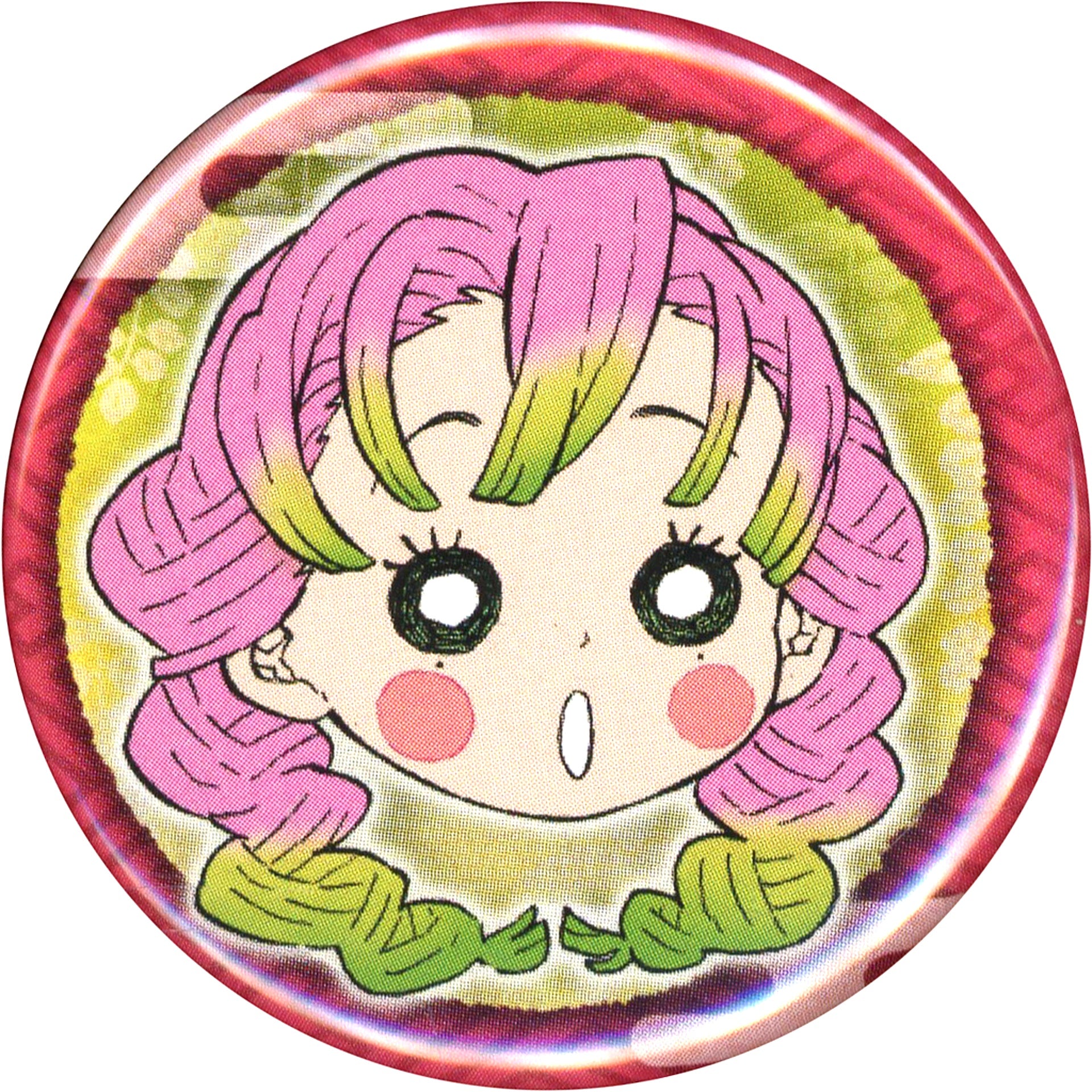 Mitsuri Kanroji Demon Slayer: Kimetsu no Yaiba Koyoharu Gotouge Original Art Exhibition Petit Button [USED]