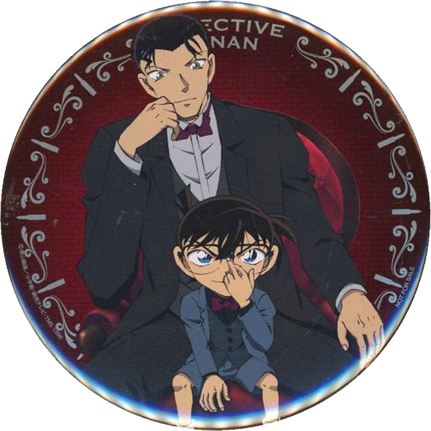 Conan Edogawa & Shuichi Akai Scarlet Ver. Detective Conan Plaza Extra Large Button Goods Purchase Bonus [USED]